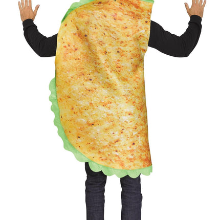 Festive Screen Print Taco Adult Mexican Food Costume