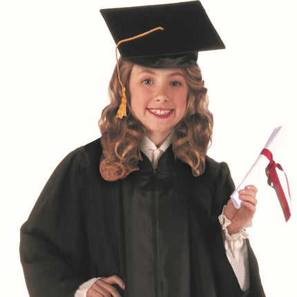 Child Unisex Black Full Length Graduation Robe Costume