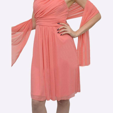 CLEARANCE - Cinderella Divine 3909 One Shoulder Chiffon Dress (Size 2XL)