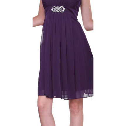 CLEARANCE - Cinderella Divine 3915 Chiffon Dress Knee Length (Size XL)