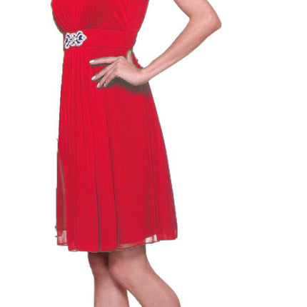 CLEARANCE - Cinderella Divine 3915 Chiffon Dress Knee Length (Size XL)