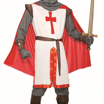 King Crusader Red and White English Knight Adult Costume