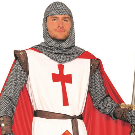 King Crusader Red and White English Knight Adult Costume