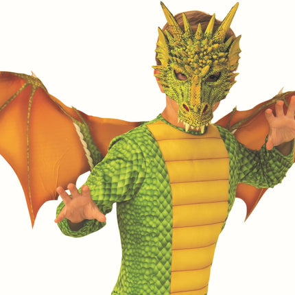 Green and Yellow Dragon Dinosaur Child Costume Large 12-14