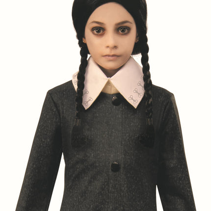 Wednesday Addams Family Black Dress Child Costume Small 4-6