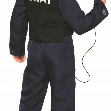 Police Swat Navy Blue Jumpsuit Costume Large 12-14
