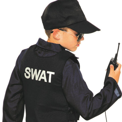 Police Swat Navy Blue Jumpsuit Costume Large 12-14