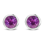 White.Sterling Silver / Purple Amethyst