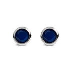 White.Sterling Silver / Blue Sapphire