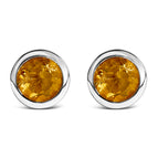 White.Sterling Silver / Yellow Citrine
