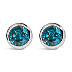 White.Sterling Silver / Blue Topaz