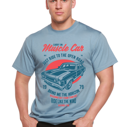 Muscle Car Spun Bamboo® Men's Bamboo Viscose/Organic Cotton Short Sleeve Graphic T-Shirt