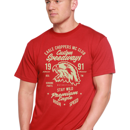 Custom Speedways Premium Eagle Men's Bamboo Viscose/Organic Cotton Short Sleeve Graphic T-Shirt