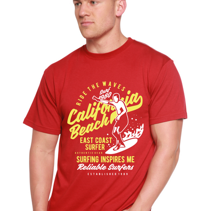 Ride The Waves Spun Bamboo® Men's Bamboo Viscose/Organic Cotton Short Sleeve Graphic T-Shirt