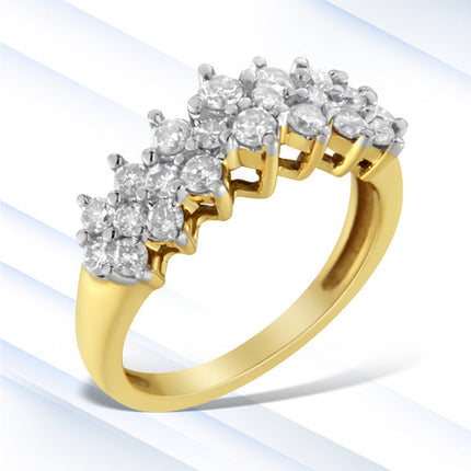 1 Ct Diamond Ring 10K Yellow Gold | Round Cut Bridal & Fashion Ring