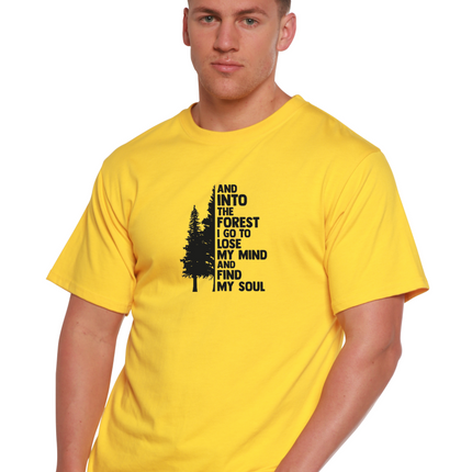 And Into The Forest I Go Men's Bamboo Viscose/Organic Cotton Short Sleeve Graphic T-Shirt
