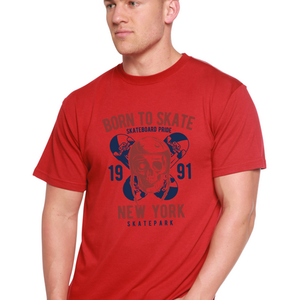 Born To Skate 1991 New York Men's Bamboo Viscose/Organic Cotton Short Sleeve Graphic T-Shirt