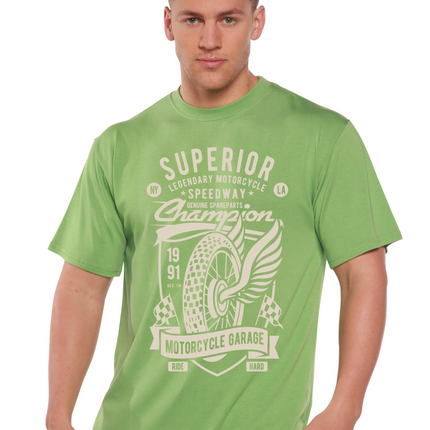 Superior Motorcycle Spun Bamboo® Men's Bamboo Viscose/Organic Cotton Short Sleeve Graphic T-Shirt