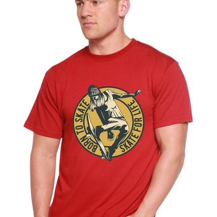 Skate For Life Men's Bamboo Viscose/Organic Cotton Short Sleeve Graphic T-Shirt
