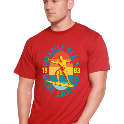Paradise Beach 1983 Men's Bamboo Viscose/Organic Cotton Short Sleeve Graphic T-Shirt
