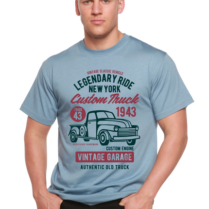 Legendary Ride Custom Truck Men's Bamboo Viscose/Organic Cotton Short Sleeve Graphic T-Shirt