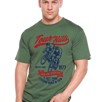 Tour De Hills Spun Bamboo® Men's Bamboo Viscose/Organic Cotton Short Sleeve Graphic T-Shirt