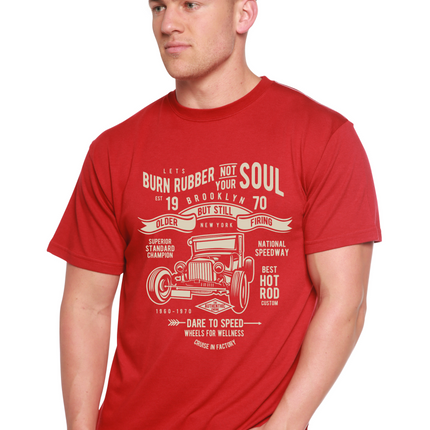 Burn Rubber Men's Bamboo Viscose/Organic Cotton Short Sleeve Graphic T-Shirt