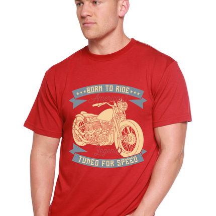 Born To Ride American Legend Men's Bamboo Viscose/Organic Cotton Short Sleeve Graphic T-Shirt