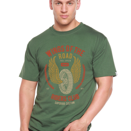 Wings Of The Road Spun Bamboo® Men's Bamboo Viscose/Organic Cotton Short Sleeve Graphic T-Shirt