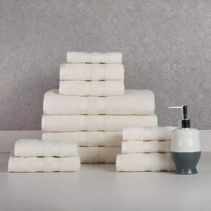 12-Piece: Bibb Home Egyptian Cotton Towel Set