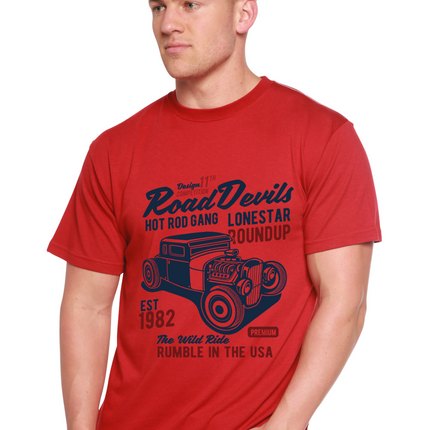 Road Devils Spun Bamboo® Men's Bamboo Viscose/Organic Cotton Short Sleeve Graphic T-Shirt