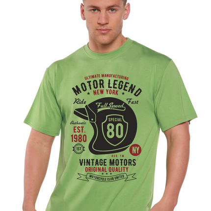 Motor Legend Helmet Men's Bamboo Viscose/Organic Cotton Short Sleeve Graphic T-Shirt