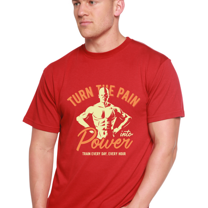 Turn The Pain Men's Bamboo Viscose/Organic Cotton Short Sleeve Graphic T-Shirt