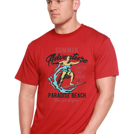 Catch The Wave Men's Bamboo Viscose/Organic Cotton Short Sleeve Graphic T-Shirt