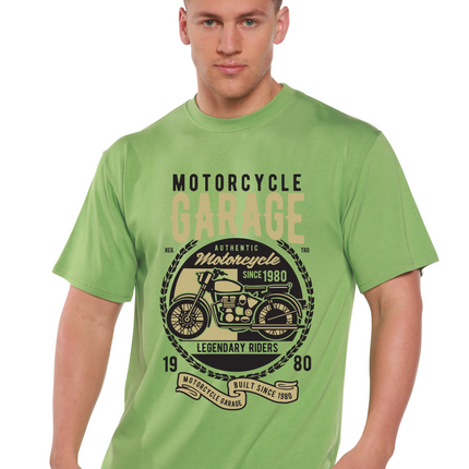 Motorcycle Garage Men's Bamboo Viscose/Organic Cotton Short Sleeve Graphic T-Shirt