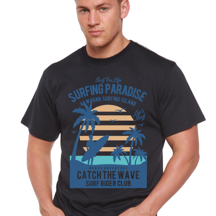 Surfing Paradis Spun Bamboo® Men's Bamboo Viscose/Organic Cotton Short Sleeve Graphic T-Shirt