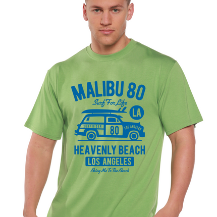 Malibu 80 Men's Bamboo Viscose/Organic Cotton Short Sleeve Graphic T-Shirt