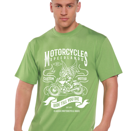 Motorcycles Men's Bamboo Viscose/Organic Cotton Short Sleeve Graphic T-Shirt