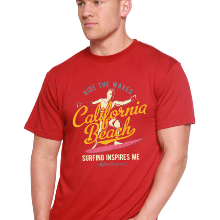 California Beach Men's Bamboo Viscose/Organic Cotton Short Sleeve Graphic T-Shirt