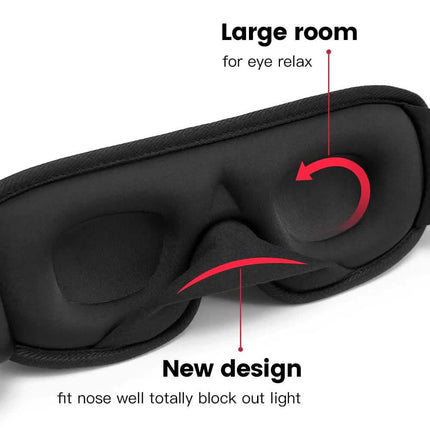3D Block Out Light Soft Padded Sleeping Mask