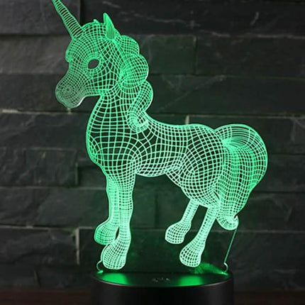 3D LED 7 Color Unicorn Table Lamp