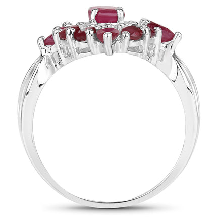 2.89 Carat Genuine Ruby .925 Sterling Silver Ring