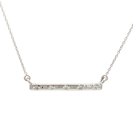 Natural .05ct Diamond Fashion Pendants 14KT White Gold