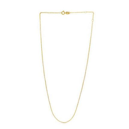 Adjustable Cable Chain in 14k Yellow Gold (0.97 mm)