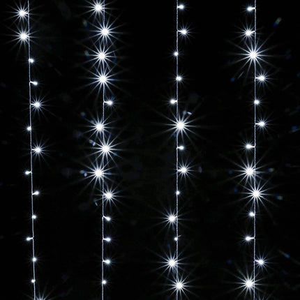 3Mx3M White 300 LED Curtain Fairy String Light 8 Models Garden Patio Party Decoration