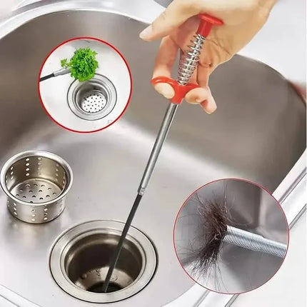 4-Claw Pipe Clog Remover, Spring Plumbing Tool for Kitchen Bathroom, Hair and Debris Catcher