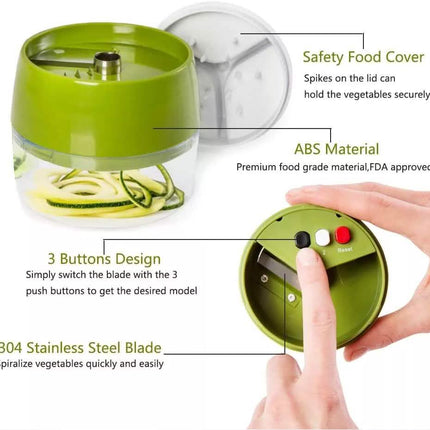 4-in-1 Fruit Vegetable Slicer Adjustable Spiral Grater