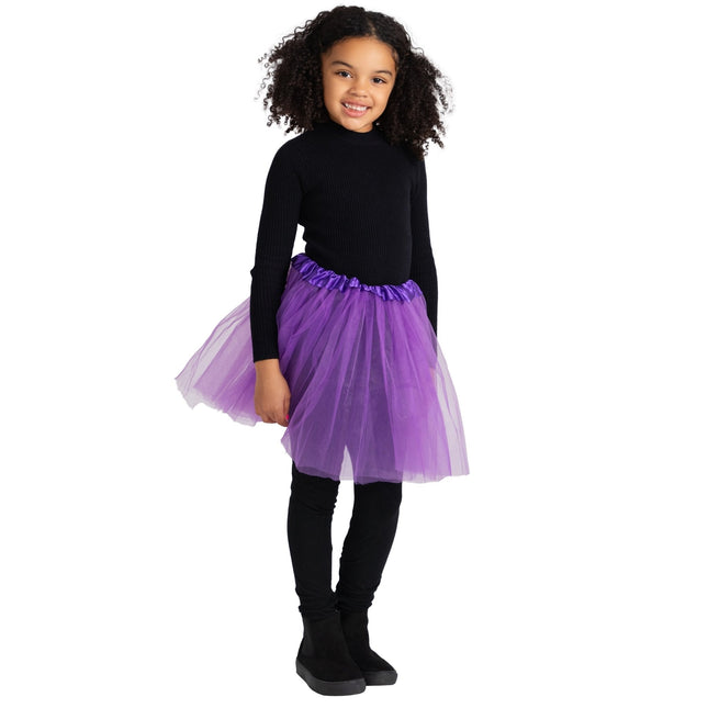 Kids Tutu Skirt – 4 Layer Tulle Ballerina Tutu in 9 Colors | Dress Up, Birthday & Halloween Costume