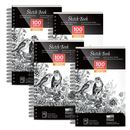 4-Pack: 100 Sheets Sketch Book