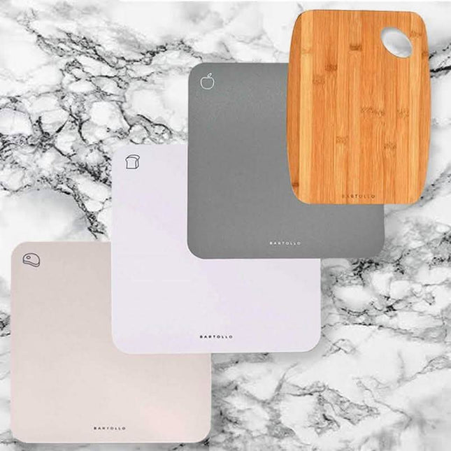 4-Pack: Bartollo Non-Slip Cutting Boards with Free Knife